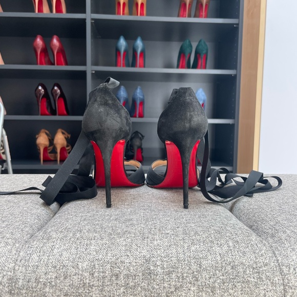 Christian Louboutin Christareva 100, Black Suede, EU38 (fits a US8) - Picture 2 of 8